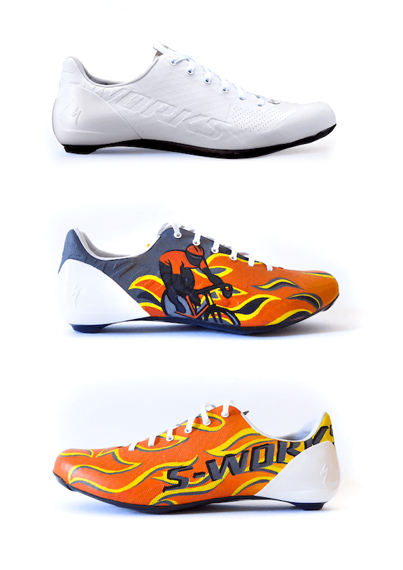 custom painted s-works 7 cycling shoe