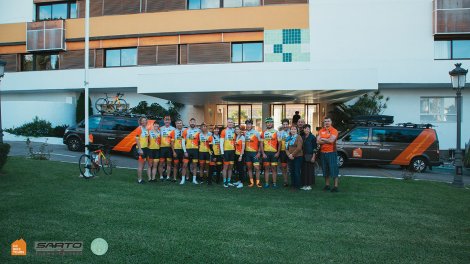 Our guests cyclists at the Parador Hotel in Nerja
