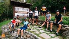 This is where the Muro di Sormano starts > it is called the steepest cycling path of the world just 2 km long averaging just15%