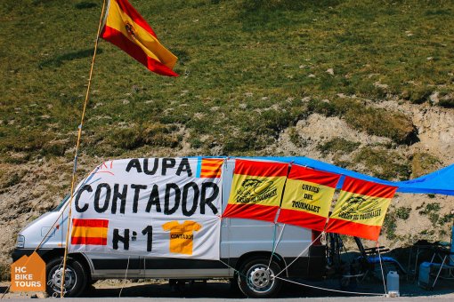Fans of Alberto Contador are everywhere they also in the French Pyrenees