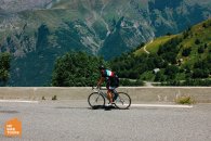 Colin cycling in the Pyrenees France