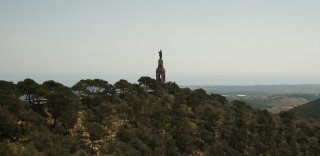View from Sanctuary of Sant Salvador in Mallorca, Spain.