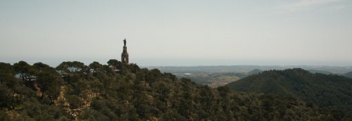 View from Sanctuary of Sant Salvador in Mallorca, Spain.