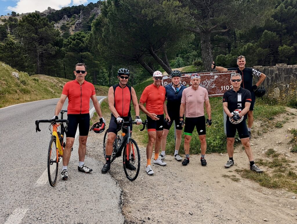Another summit reached on the Andalusia cycling trip