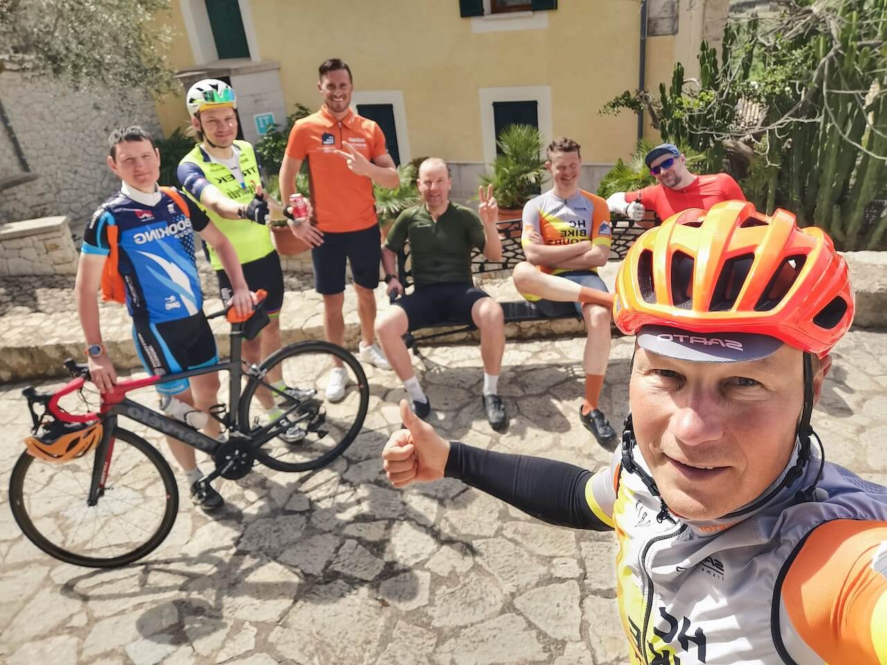 Mallorca cycling camp post ride photo in Selva