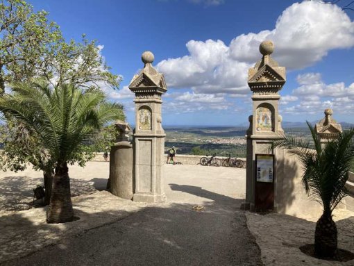 View from the Ermita de Bonany (Puig de Bonany) in Mallorca, Spain.
