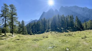 Mountain view in Julian Alps in Slovenia