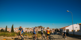 Cyclists regrouping during Portugal bike trip in 2016