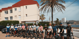 NRG PT athletes posing for a picture during NRG PT Europe cycling camp 2023 in Javea, Spain