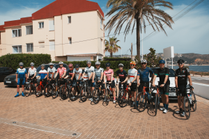 NRG PT athletes posing for a picture during NRG PT Europe cycling camp 2023 in Javea, Spain