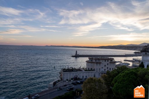 Sunset from the HCBike Tours hotel in Nice