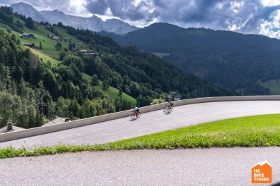 Two of our cyclist in the French Alps