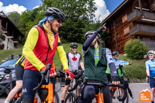 Cyclist in great spirit and full power