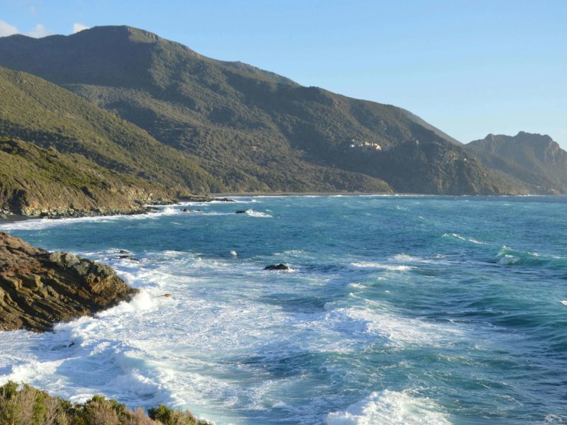 Corsica coastal line