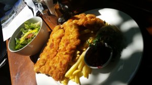 Austrian schnitzel Austria bike trip HC Bike Tours
