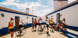 Aigars Paegle with guests in Portugal on a Private Bike Trip organized by HC Bike Tours