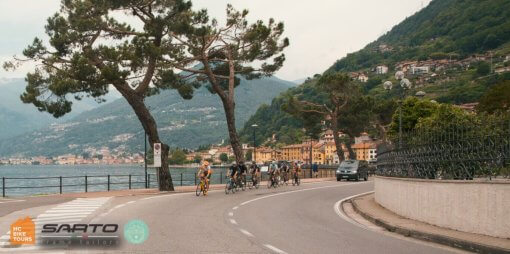 Cycling Giro del Lago around the Lake Como on an organized private ride by HC Bike Tours