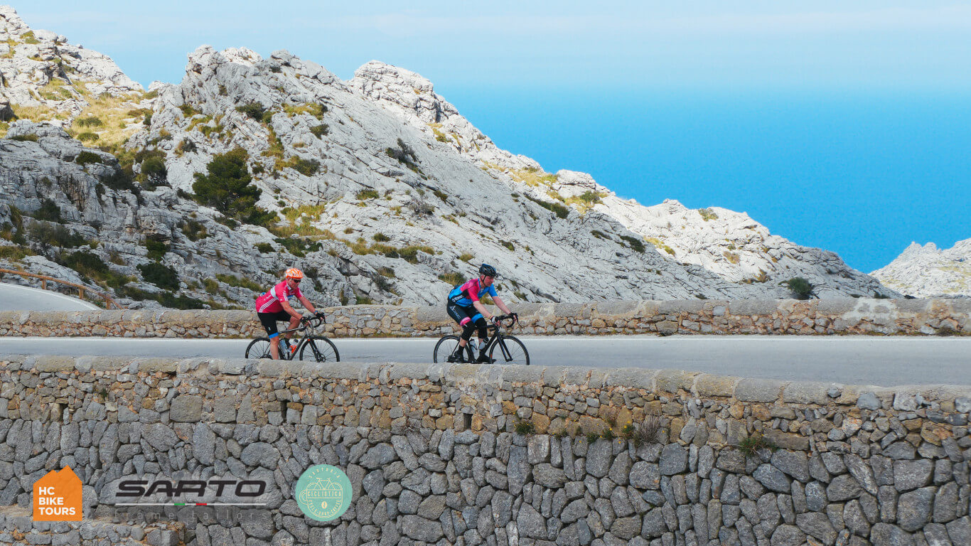 Mallorca cycling most famous climb Sa Calobra also called Coll dels Reis - HC Bike Tours Mallorca camp 2021