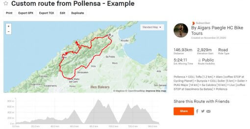 Custom Mallorca cycling routes for your bike rides free of charge - HC Bike Tours