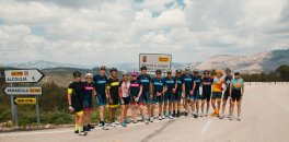 NRG Tri camp group on a cycling camp in Calp Spain with HC Bike Tours