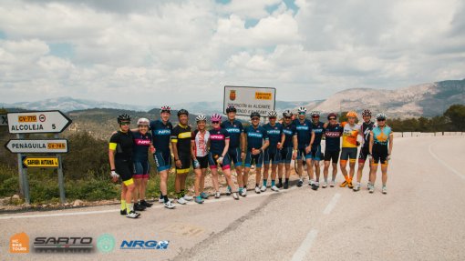 NRG Tri camp group on a cycling camp in Calp Spain with HC Bike Tours