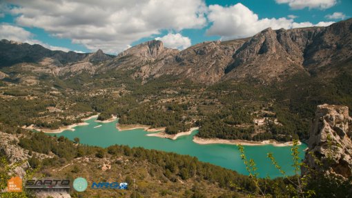Guadalest Reservoir in Alicante Spain while cycling with HC Bike Tours
